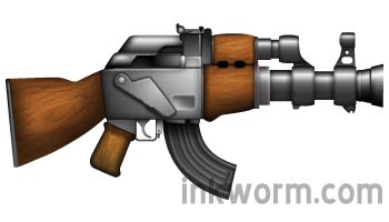 Cartoon AK47 Rifle