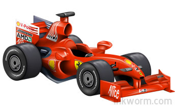 Cartoon Ferrari F1