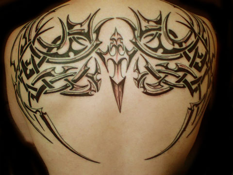 tribal tattoos on back. tribal back tattoo